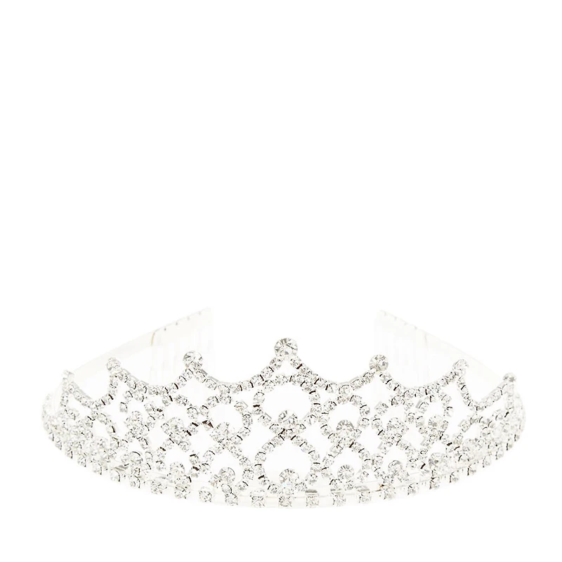 Glass Rhinestone Caroline Tiara