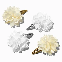 Claire's Club Special Occasion Chiffon Flower Snap Hair Clips - 4 Pack