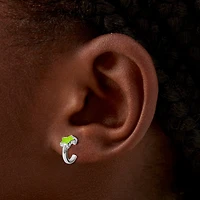 Mixed Metal Neon Stud & Hoops Earrings - 20 Pack 