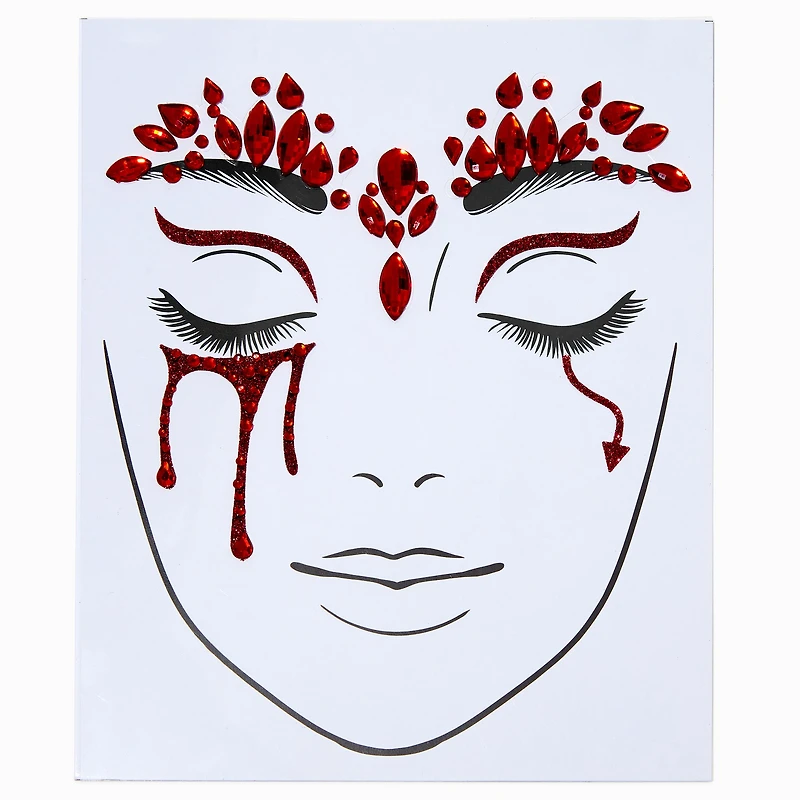 Red Devil Halloween Eye Gems