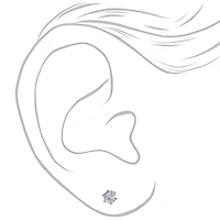 C LUXE by Claire's 18kt Gold Plated Cubic Zirconia 4mm Round Stud Earrings