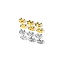 Mixed Metal Earring Back Replacements - 12 Pack
