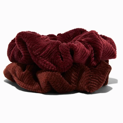 Fall Tonal Velvet Hair Scrunchies - 2 Pack