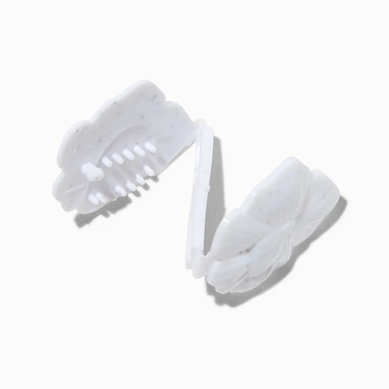 Confidence™ by Gabby Goodwin Gabby Bows White Sweet Pea Double-Faced Double Snap Hair Clips - 10 Pack