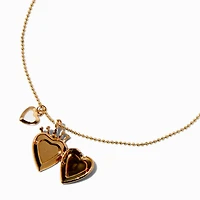 Claire's Club Pink Heart Princess Locket Pendant Necklace