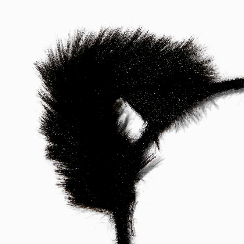 Furry Black Cat Headband