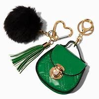Green Mini Purse Keychain