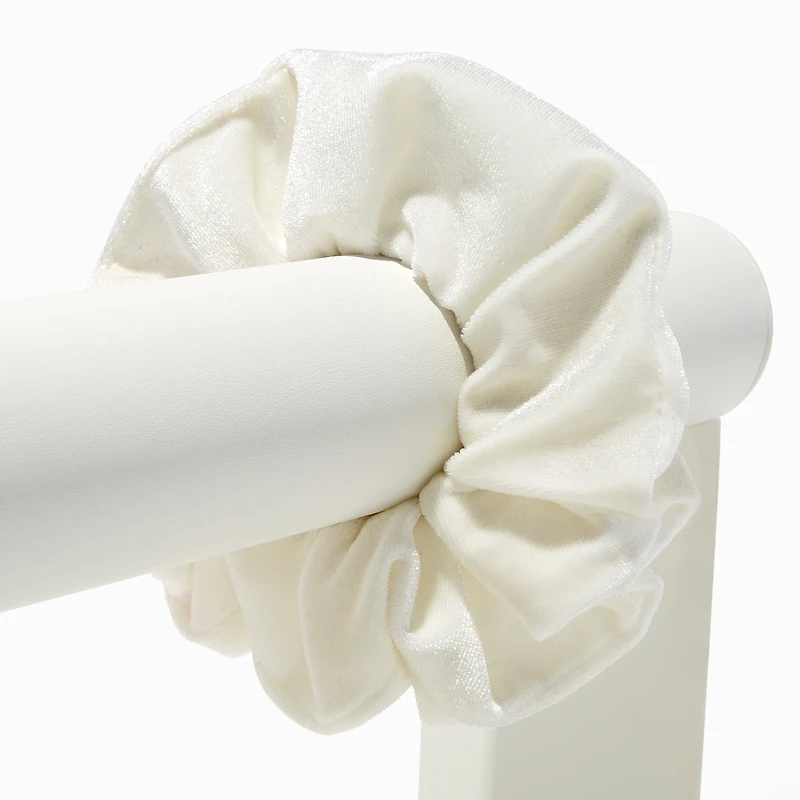White Velvet Hair Scrunchie