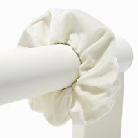 White Velvet Hair Scrunchie