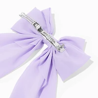 Lilac Long Tail Hair Bow Clip