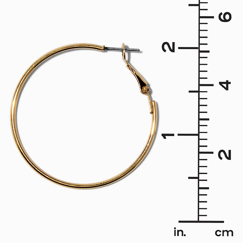 Gold-tone Graduated Textured Hoop Earrings - 3 Pack