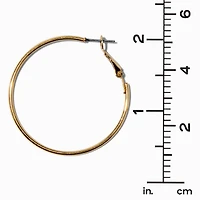 Gold-tone Graduated Textured Hoop Earrings - 3 Pack