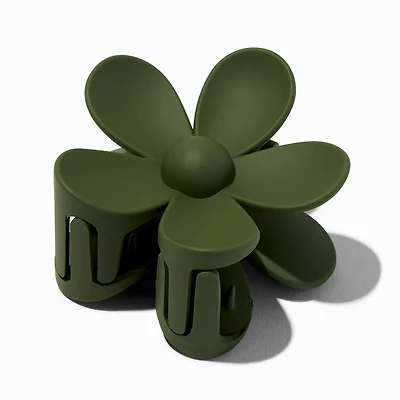 Matte Sage Green Flower Medium Hair Claw