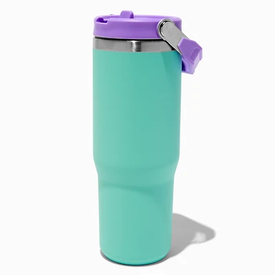 Teal & Purple Colorblock Stainless Steel Water Bottle
