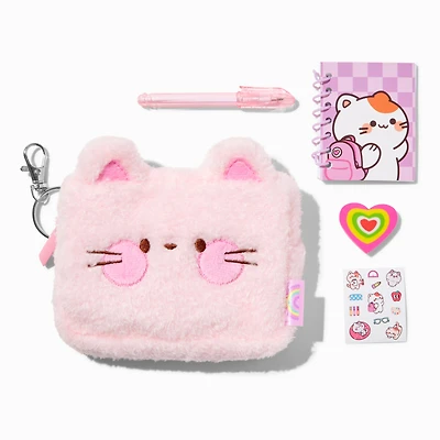 Pink Cat 4'' Mini Bag Stationery Set