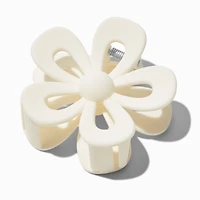 White Open Flower Hair Claw
