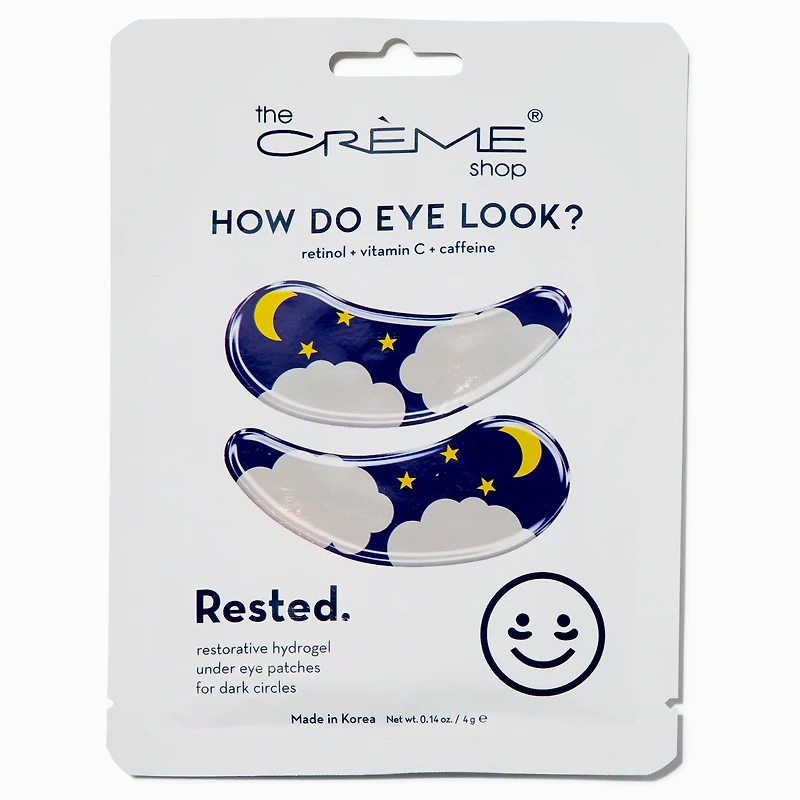 The Crème Shop® How Do I Look? Rested. Restorative Hydrogel Under Eye Patches - 2 Pack
