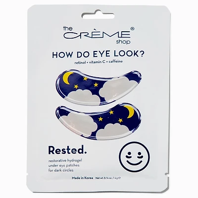 The Crème Shop® How Do I Look? Rested. Restorative Hydrogel Under Eye Patches - 2 Pack