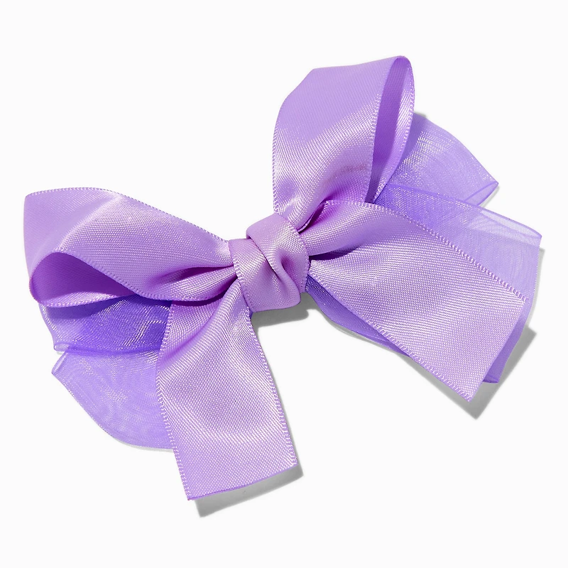 Claire's Club Satin Chiffon Hair Bow Clip