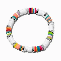 Rainbow Heishi Bead Stretch Bracelet 