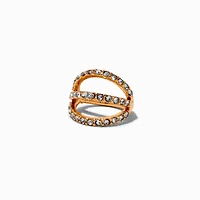 Gold-tone Triple Row Twister 18G Cartilage Clicker Earring