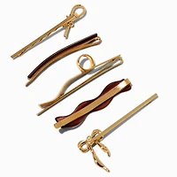 Gold-tone & Tortoiseshell Hair Pins - 5 Pack