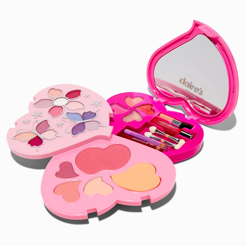 Pink Bling Heart Large Makeup Set