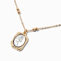 Rose Signet Pendant Necklace