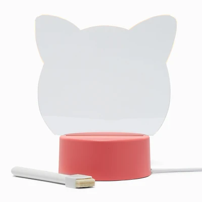 Cat-Shaped Light-Up Dry Erase Board