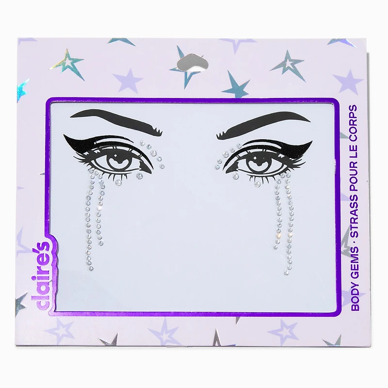 Silver Teardrop Eye Gems