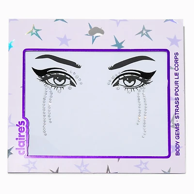 Silver Teardrop Eye Gems