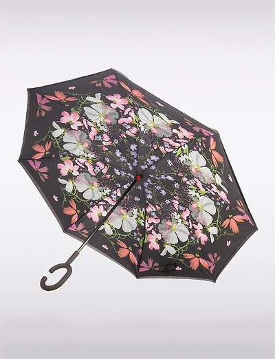 Anti-UV Waterproof Reverse Printed Canopy C-Handle Freestanding Design Umbrella