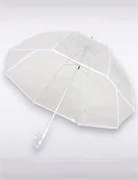 Aesthetic Transparent See-through Umbrella With White Borders
