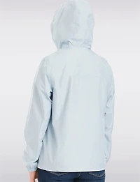Lightweight Active Sporty  Windbreaker Jacket With Stripe-Lined Hood by Details