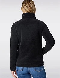 Cozy Soft High-Collar Fleece-Lined Jacket with Zip-Front Closure by Free Country