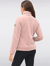 Cozy Soft High-Collar Fleece-Lined Jacket with Zip-Front Closure by Free Country