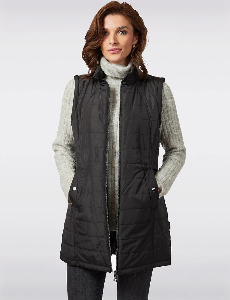 4-in-1 Hooded Coat Inner Removable Puffer & Zip-off Sleeves for Vest by Frandsen