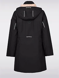 Reversible Smooth & Quilt Hood Rain Resistant Drawstring Waist Coat by Frandsen