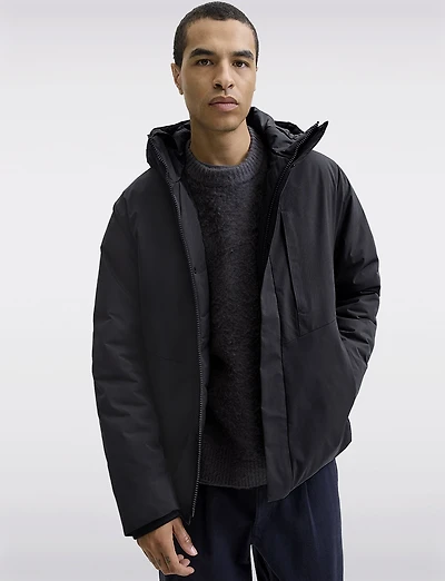 Men’s Short Lightweight Hooded Jacket with Water-Repellent Finish by Jack&Jones