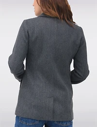 Double-Breasted Twill Short Classic Peacoat by Only