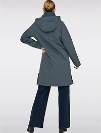 Sleek Water and Wind Resistant Oversized Parka Coat with Detachable Hood by Only