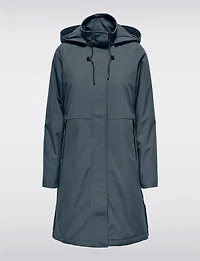Sleek Water and Wind Resistant Oversized Parka Coat with Detachable Hood by Only