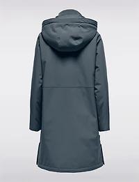 Sleek Water and Wind Resistant Oversized Parka Coat with Detachable Hood by Only
