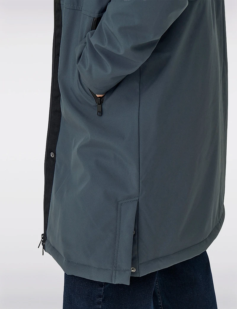 Sleek Water and Wind Resistant Oversized Parka Coat with Detachable Hood by Only