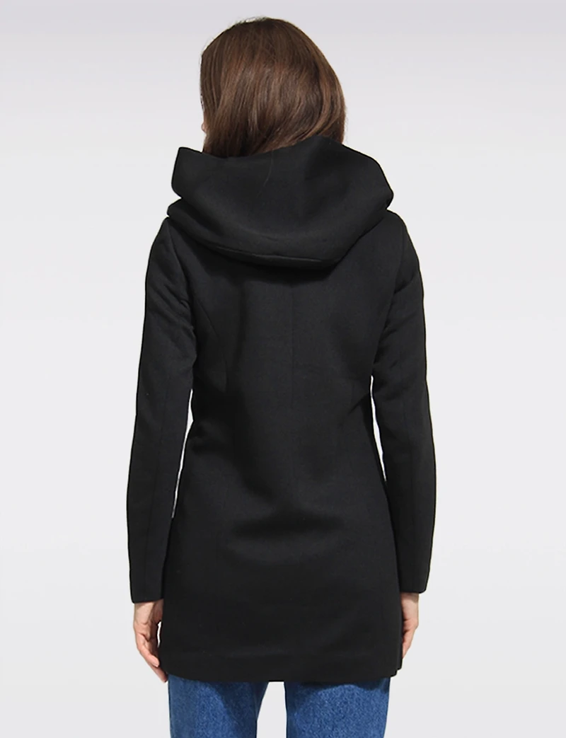 Straight Fit Hooded Zip-Front Jacket- Recycled Lightweight Design by Only