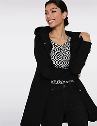 Straight Fit Hooded Zip-Front Jacket- Recycled Lightweight Design by Only