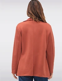 Chic Tailored Single-Button Blazer with Notched Lapel & Flap Detail by Froccella