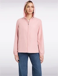 Lightweight Active Sporty Windbreaker Jacket & Polka Dot Lined Hood by Details