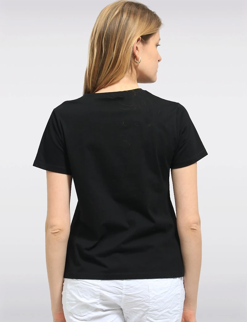 Lightweight Cotton Classic Crew Neck T-Shirt with Short Sleeves by Point Zero