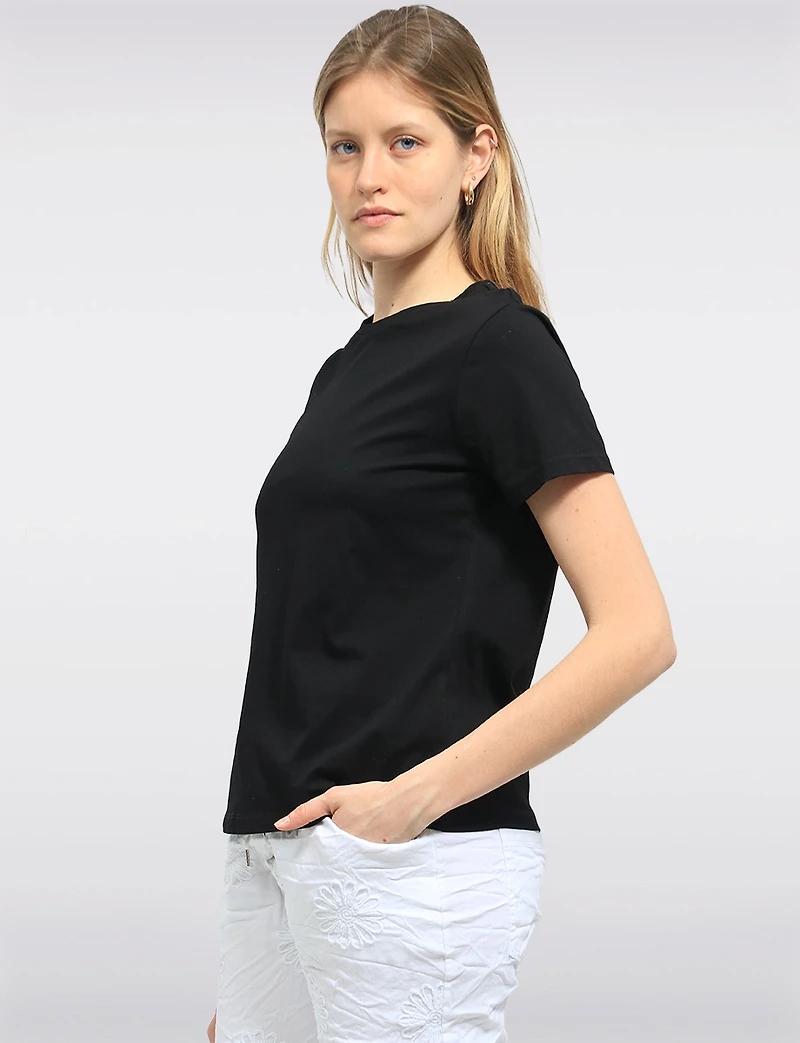 Lightweight Cotton Classic Crew Neck T-Shirt with Short Sleeves by Point Zero